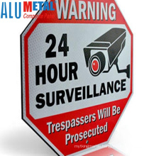 12" L x 12" H Large Warning 24 Hour Surveillance No Trespassing Metal Sign